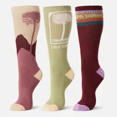 HAKA HONU - Calcetín Mujer Las Tres Puntas Pack Largo Multicolor