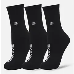 HAKA HONU - Calcetín Unisex Las Tres Puntas Pack Largo Negro