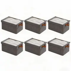 UMEXUS - 6x Bolsas Organizador Ropa Caja Plegable Asa Almacenamiento Con Tapa