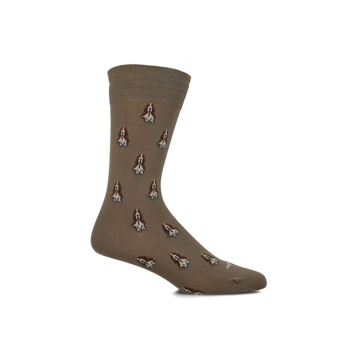 HUSH PUPPIES - Calcetín Algodón Hombre D Basset Logo Taupe HUSH PUPPIES