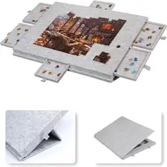 UMEXUS - Tabla De Rompecabezas Inclinable Con Soporte Y 6 Cajone