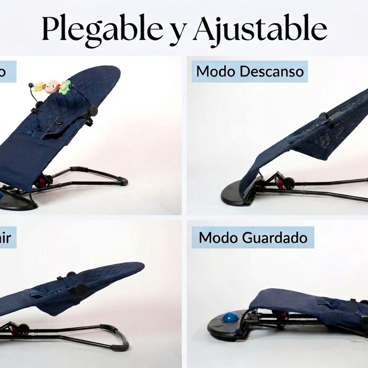 GENERICO - Silla Mecedora Plegable Para Bebé Tipo Nido Musical