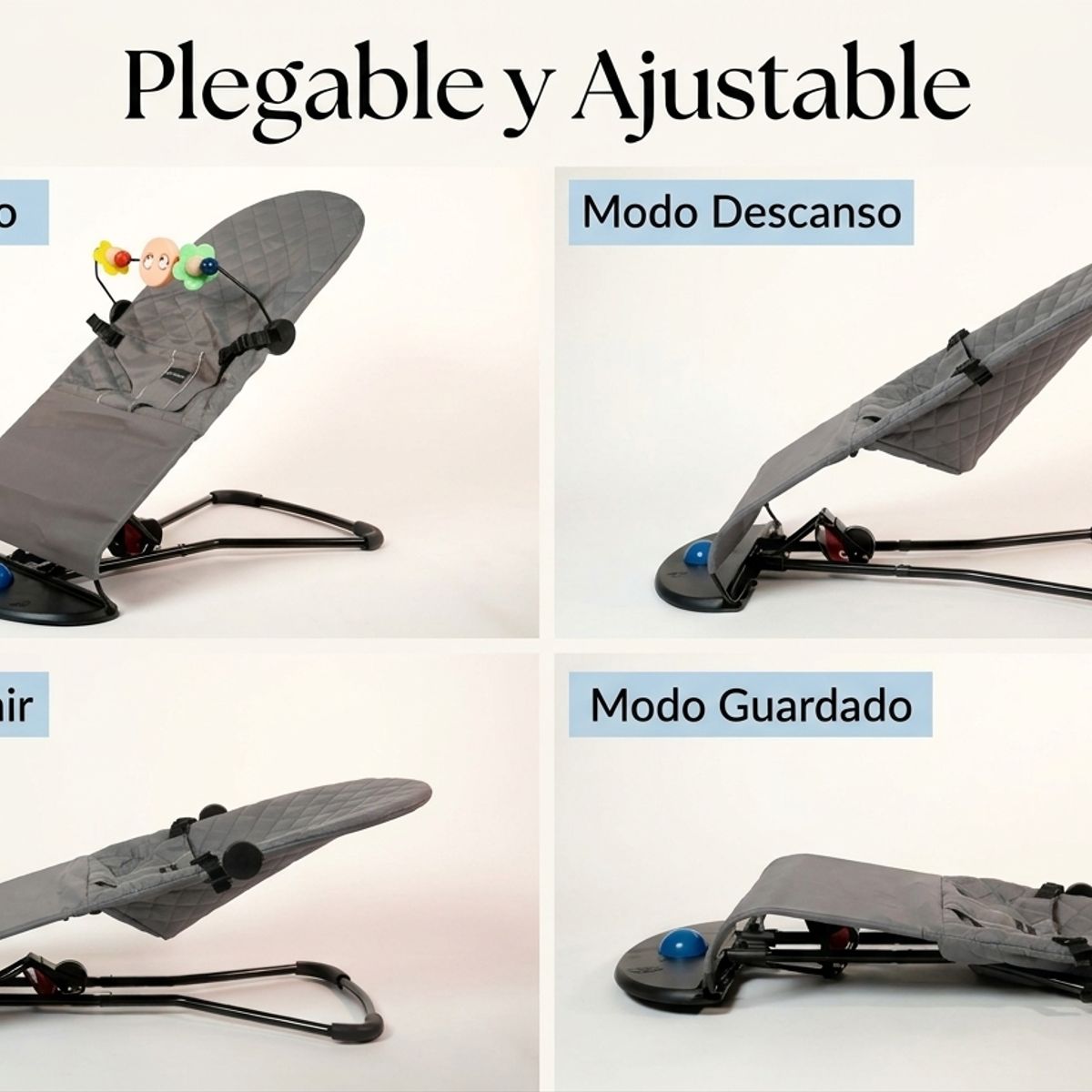 GENERICO - Silla Mecedora Plegable Para Bebé Tipo Nido Musical