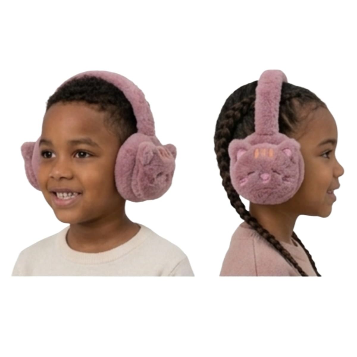 QIKUN - Orejeras de Invierno  Infantil Kawaii Orejeras De Gato Gatito