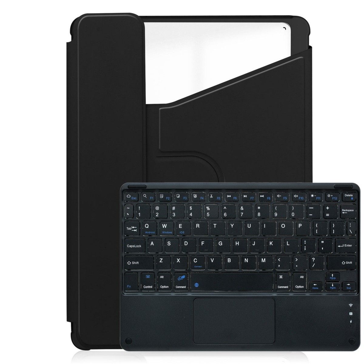 PUREPOWER - Funda giratoria con Teclado táctil para Samsung Tab S10Lite - negro