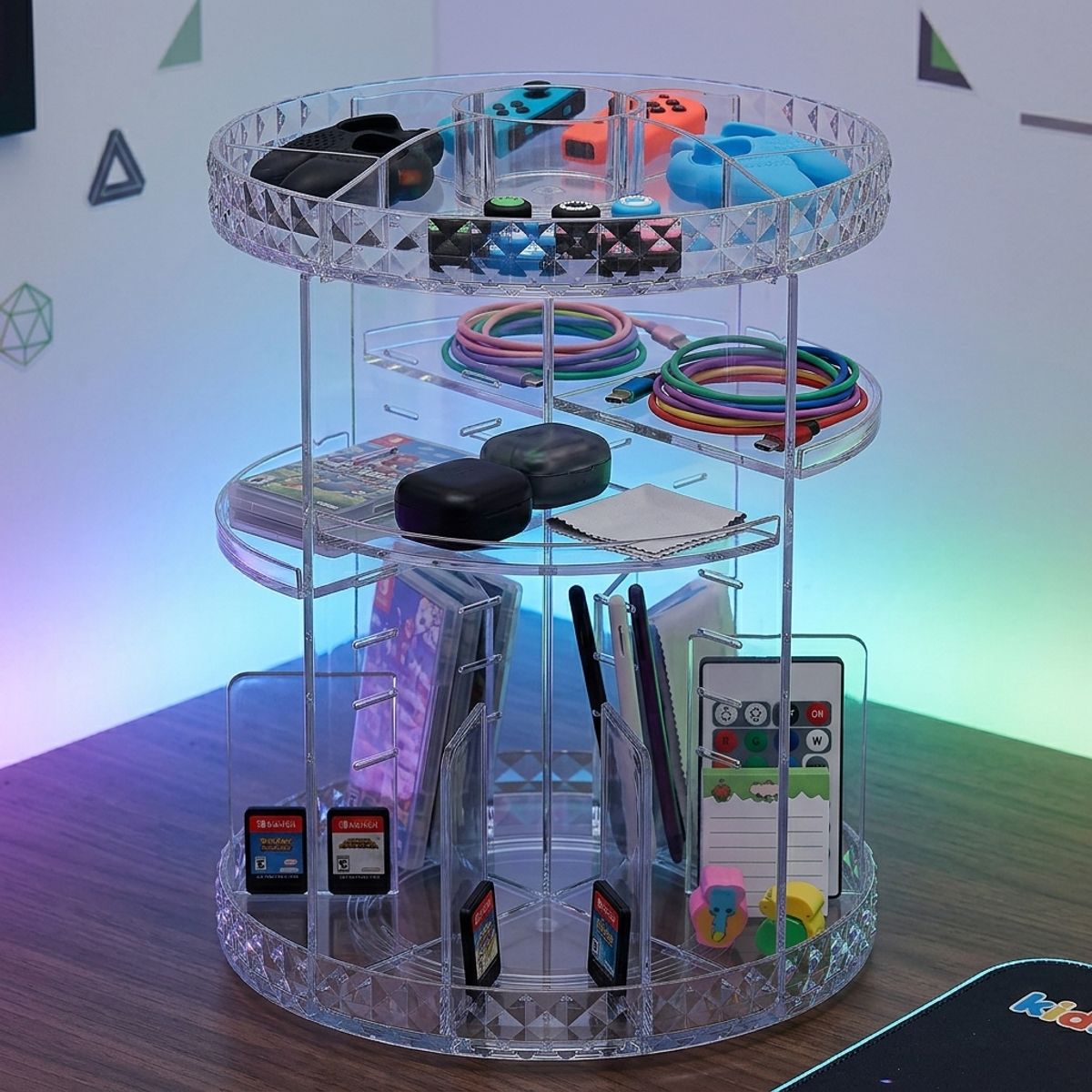 ARMONIA - Organizador Giratorio 360° Acrílico Gamer Accesorios