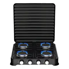 GENERICO - Cocina Portátil Camping De 4 Hornillas Estable