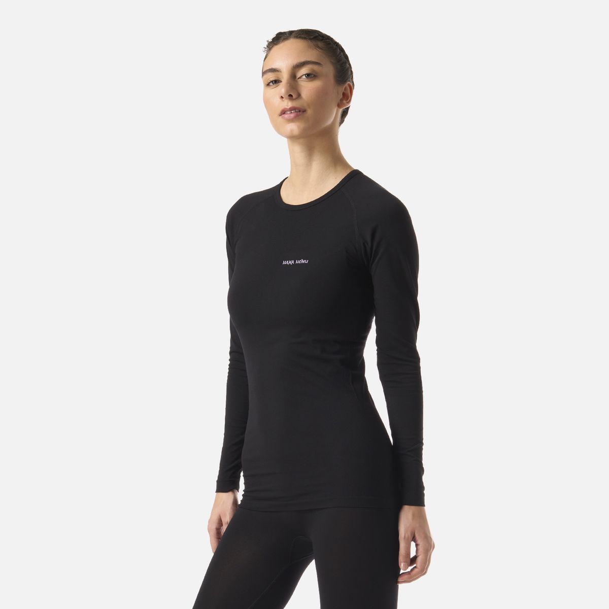 HAKA HONU - Primera Capa Mujer Puma Austral Top Negro Haka Honu
