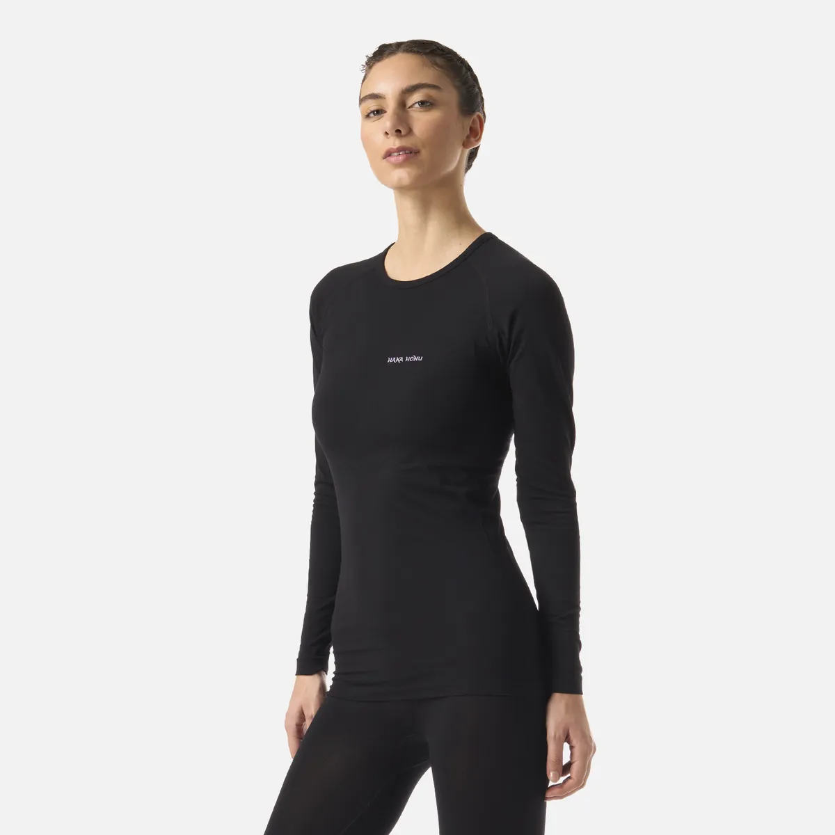 HAKA HONU - Primera Capa Mujer Puma Austral Top Negro Haka Honu