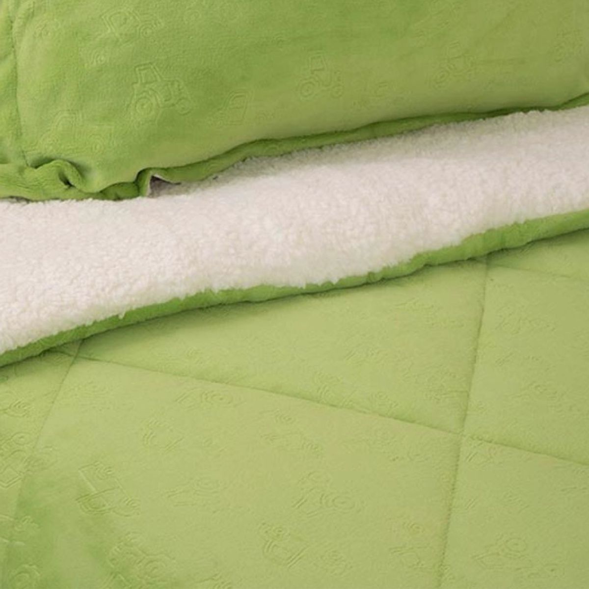 DORAL - CUBRECAMA DORAL SHERPA EMBOSSED KIDS 1.5 PLAZAS VERDE