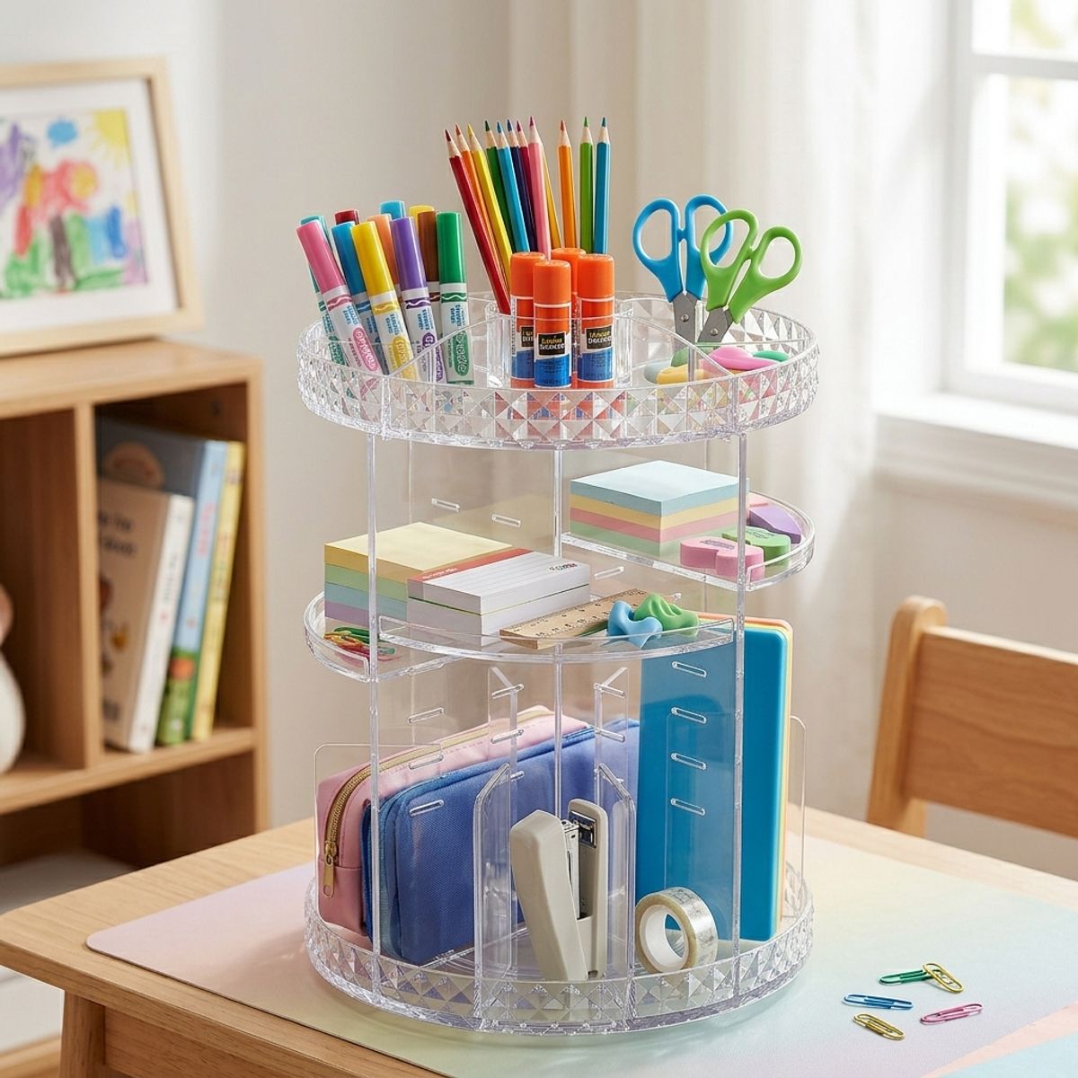 ARMONIA - Organizador Giratorio 360° para Papelería
