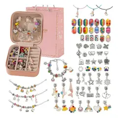 EVERSO - 66 Pcs Juego De Para Hacer Pulsera Diy Niñas Set Para Hacer
