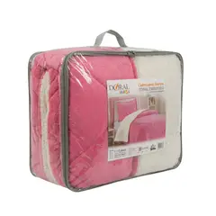 DORAL - CUBRECAMA SHERPA EMBOSSED KIDS 1.5 PLAZAS ROSA