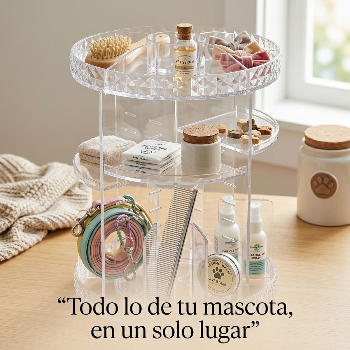 ARMONIA - Organizador Giratorio 360° para Accesorios Mascotas