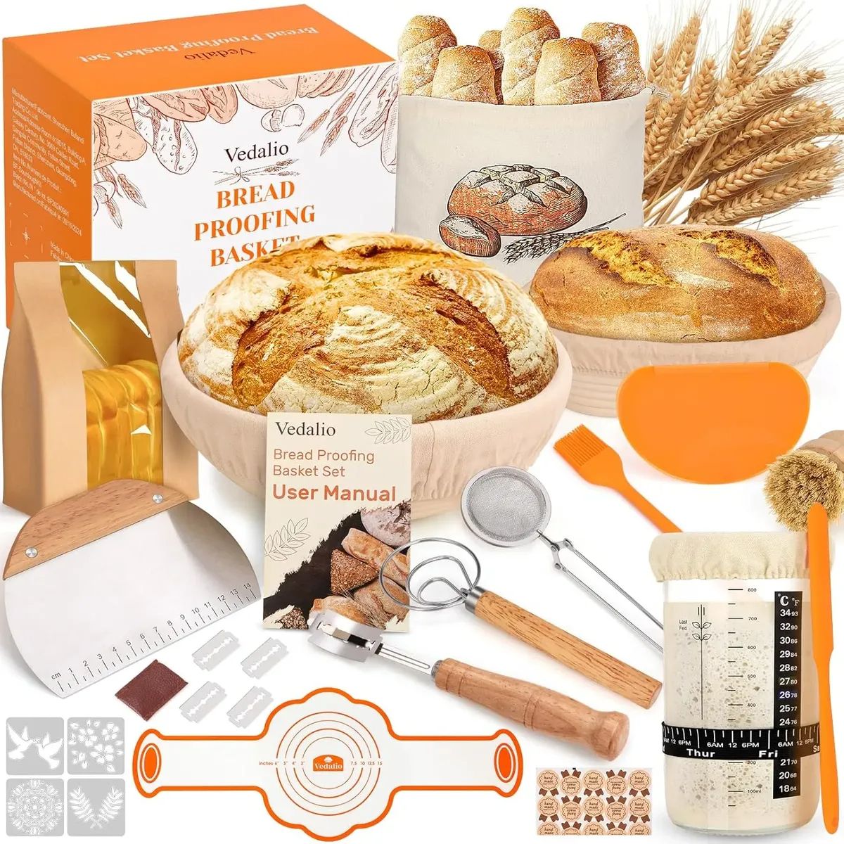 EVERSO - Kit Completo De Iniciación De Masa Madre Para Hornear Pan