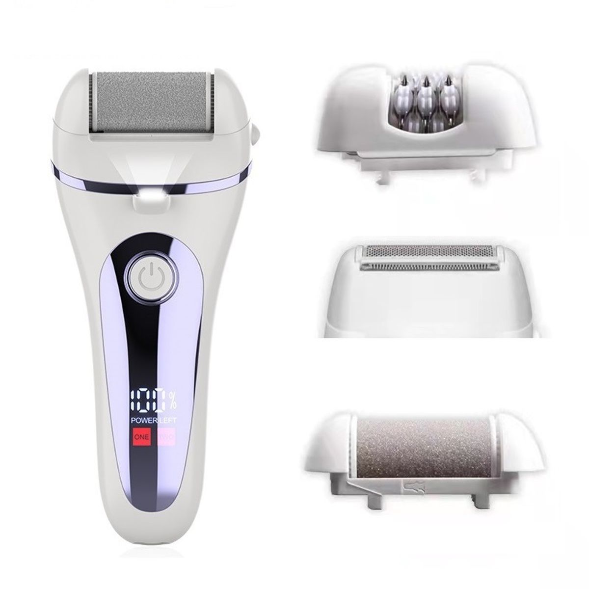 PUREPOWER - Eliminador de callos recargable Con kit de pedicura Para piel muerta