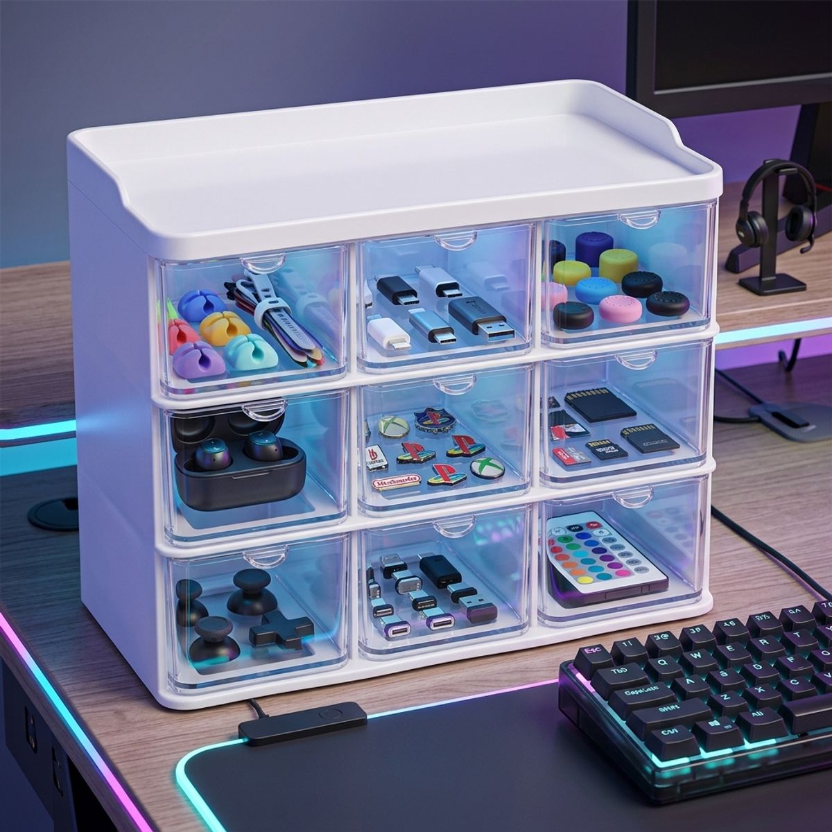 ARMONIA - Mini Organizador 3x3 para Setup y Accesorios