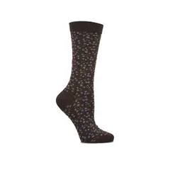HUSH PUPPIES - Calcetín Algodón Mujer C Cuff Allover Café