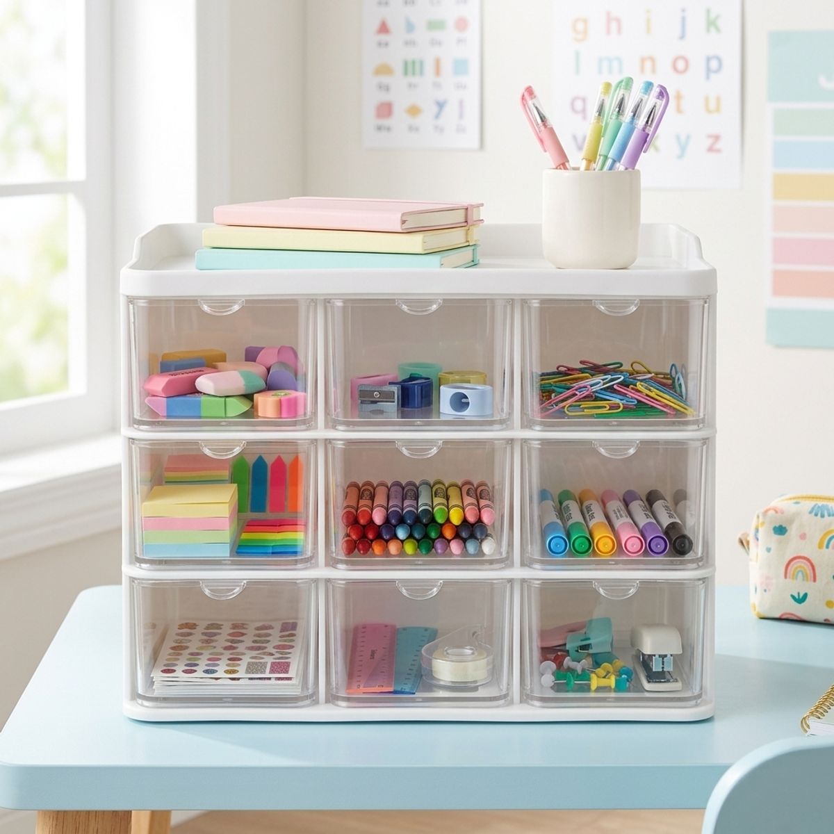 ARMONIA - Mini Organizador 3x3 para Papelería y Útiles