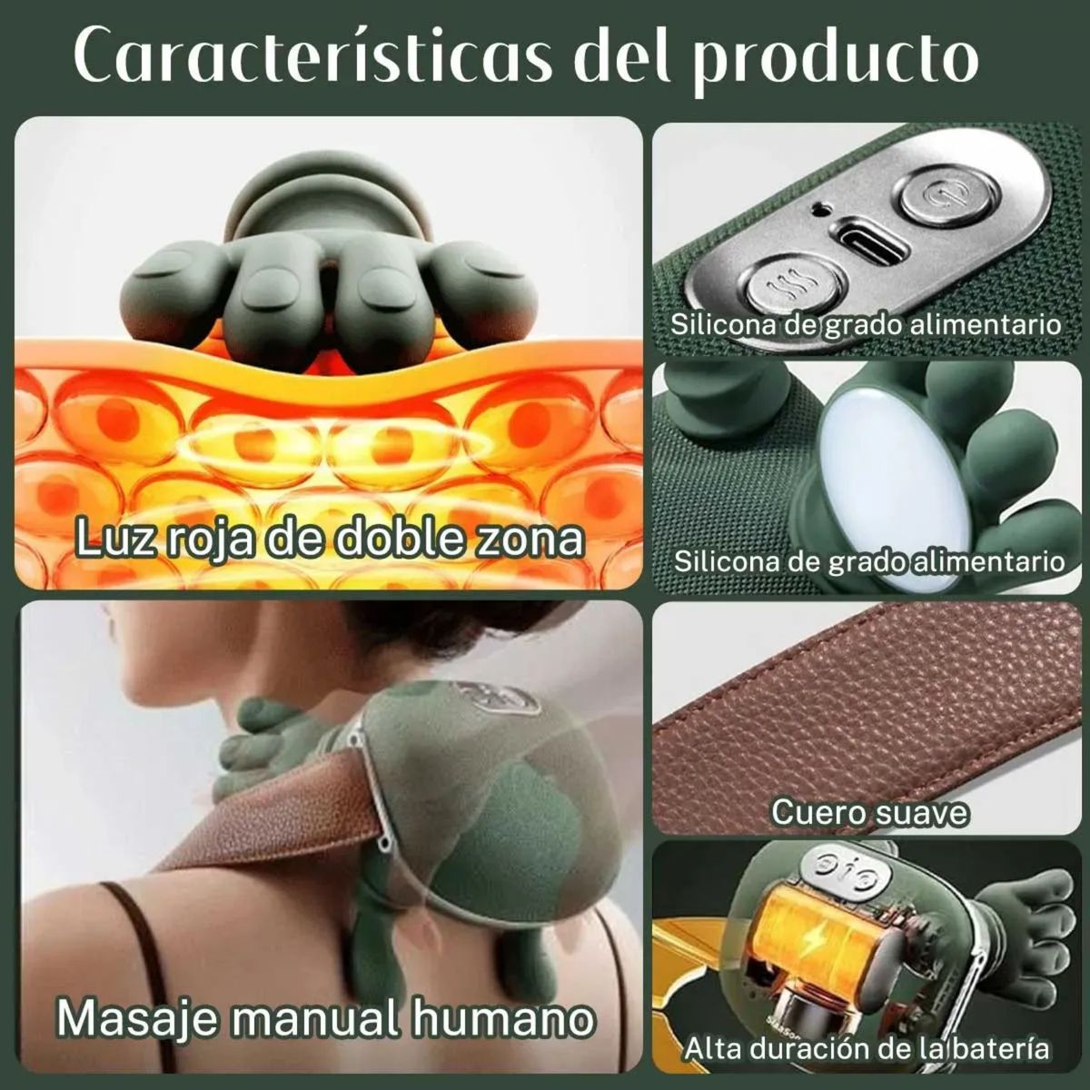 MOVI - Masajeador Eléctrico de Cuello con Calor y Movimiento 3D