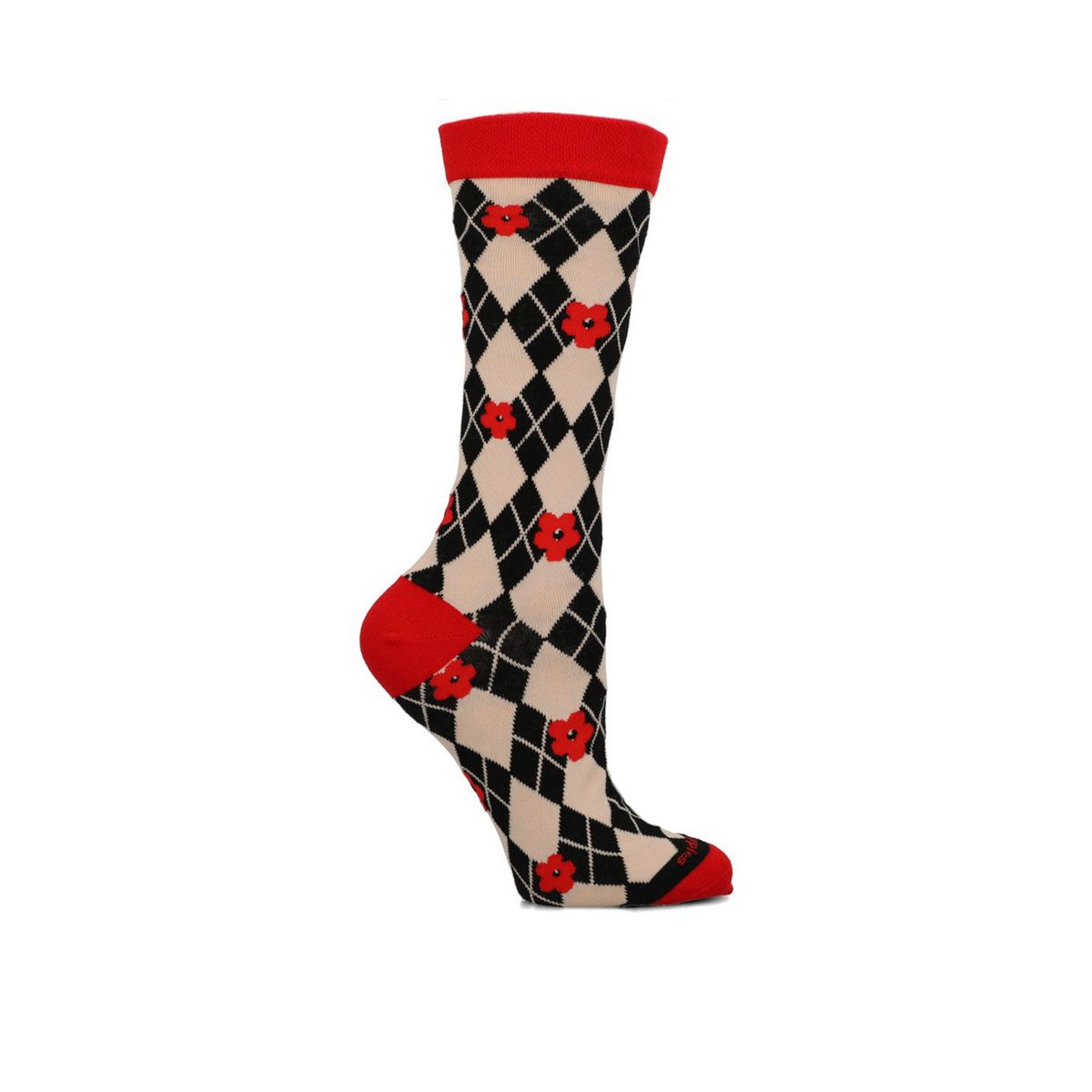 HUSH PUPPIES - Calcetín Algodón Mujer C Cuff Rombo Burdeo HUSH PUPPIES