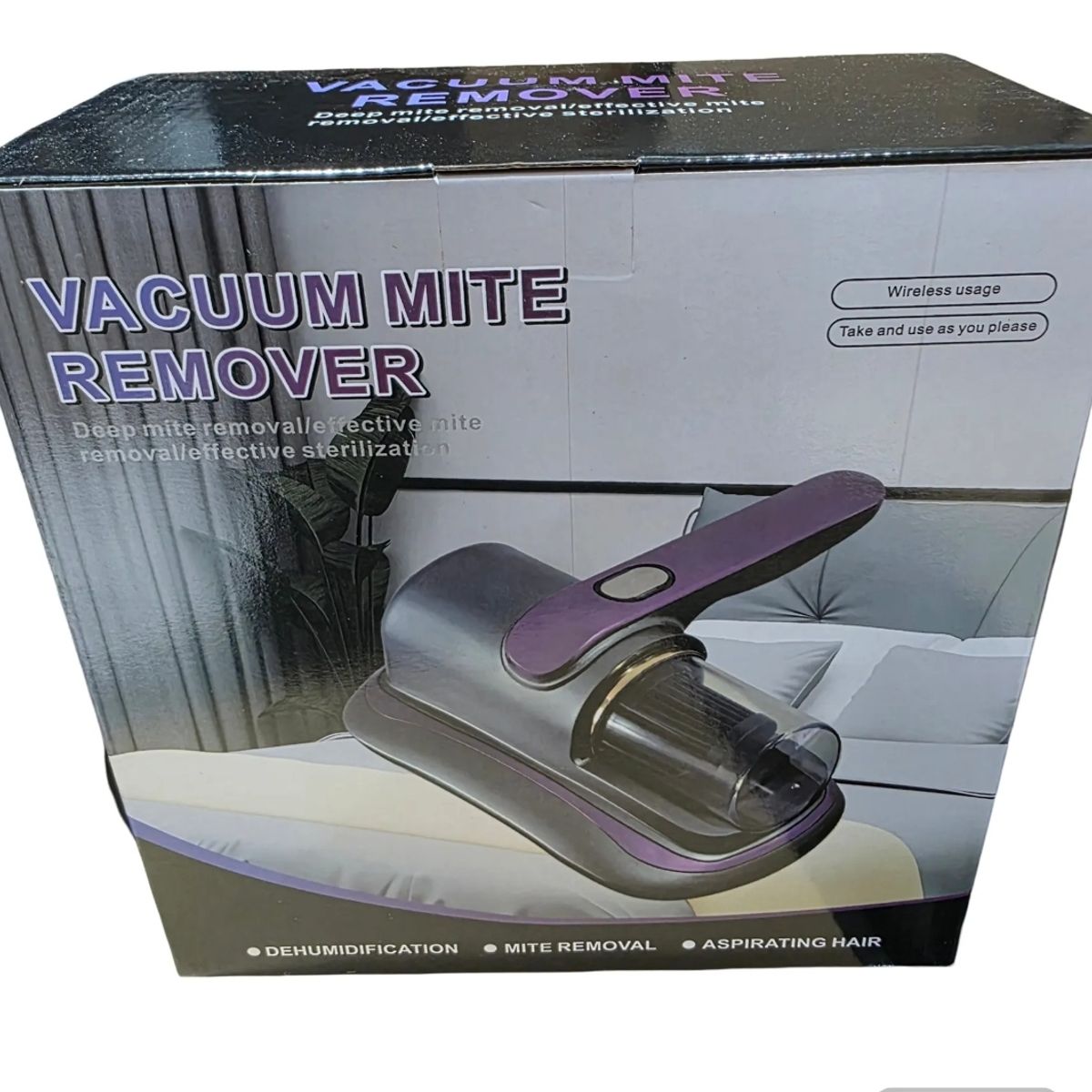 GENERICO - Aspiradora Eléctrica Anti-acaros Luz Ultravioleta Recargable