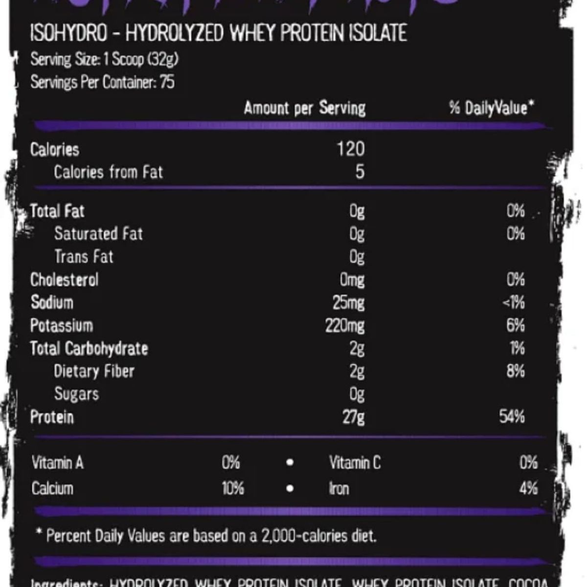 HEXACORE - Proteina Isolate Hexacore IsoHydro aislada 5.3 libras 75 servicios CHOCOLATE