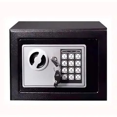 GENERICO - Caja fuerte digital Safewell con llaves y teclado color negro