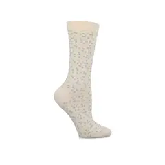 HUSH PUPPIES - Calcetín Algodón Mujer C Cuff Allover Crema