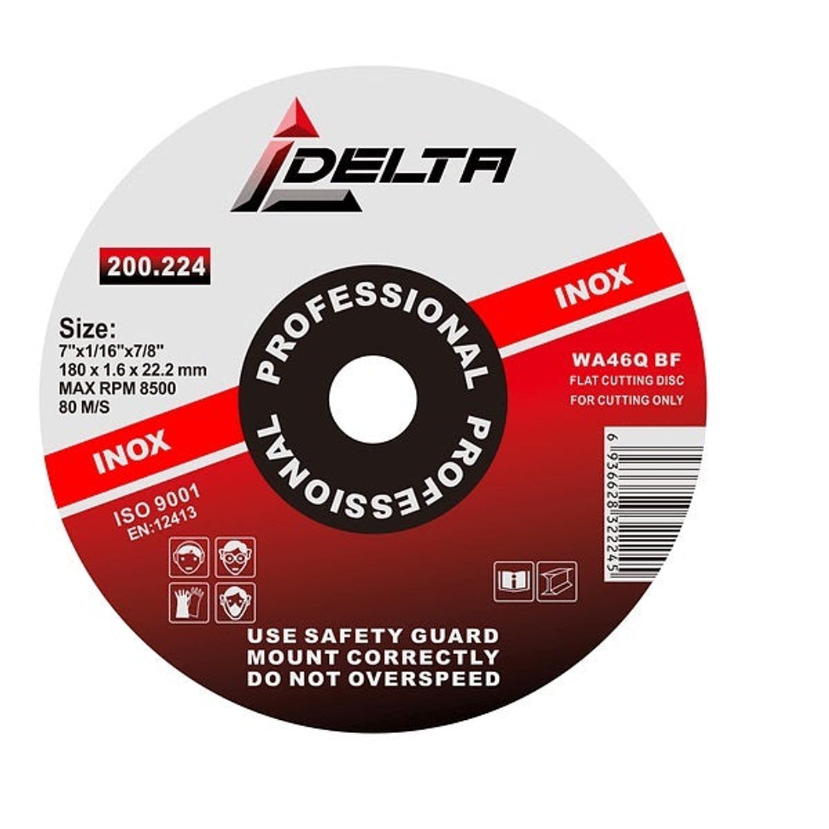 DELTA - DISCO DE CORTE 7′ X 1.6MM DELTA CAJA 50 UNDS