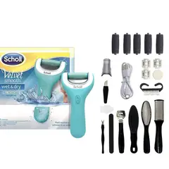 PUREPOWER - Scholls Eliminador de callos recargable Con kit de pedicura Para piel muerta