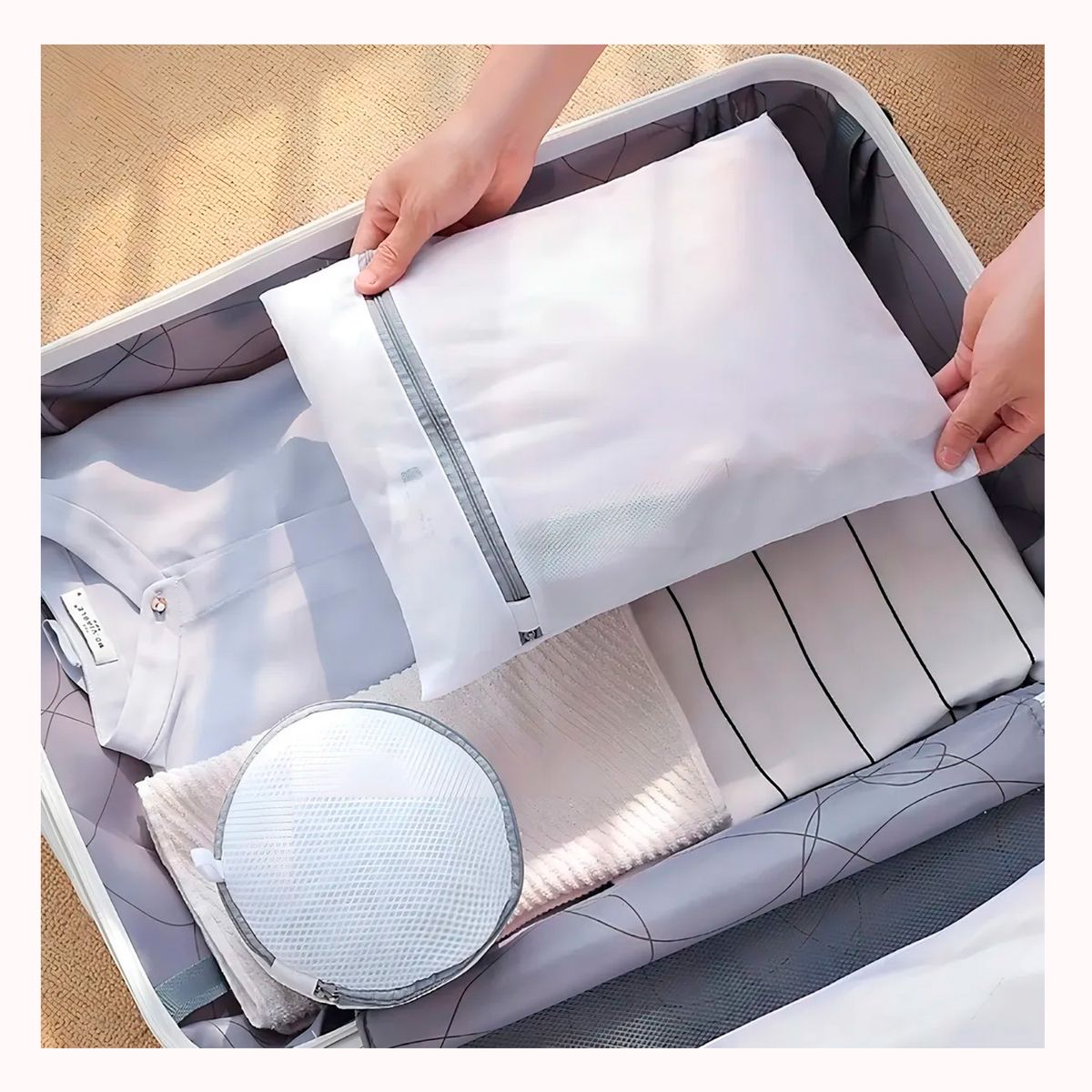 GENERICO - Bolsas protectoras para  lavandería ropa delicada 7 Unidades
