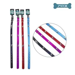 GENERICO - Collar PU con tachuelas de perro Color Aleatorio 2x47cm 12pcs
