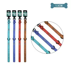 GENERICO - Collar PU con tachuelas de hueso Color Aleatorio 1.5cm 12pcs