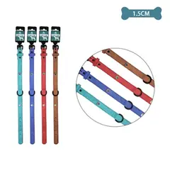 GENERICO - Collar PU con tachuelas de huella Color Aleatorio 1.5cm 12pcs