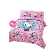 GENERICO - Plumón niña Kawaii Rosa 1,5 Plaza