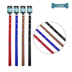 GENERICO - Collar PU con tachuelas de huella Color Aleatorio 2.5cm 12pcs