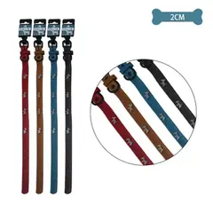 GENERICO - Collar PU con tachuelas de perro Color Aleatorio 2.0cm 12pcs