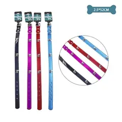 GENERICO - Collar PU con tachuelas de perro Color Aleatorio 2.5x52cm 12pcs