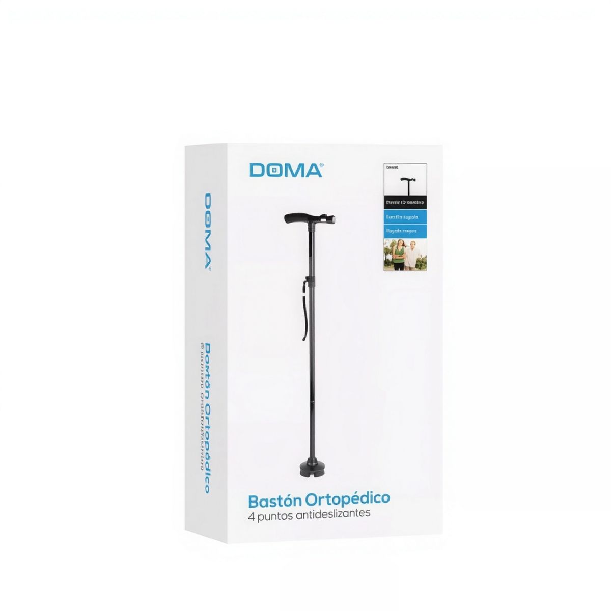 MOVI - Bastón Ortopédico Plegable LED Seguridad y Apoyo Todo Terreno