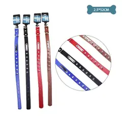 GENERICO - Collar PU con tachuelas Color Aleatorio 2.5x52cm 12pcs