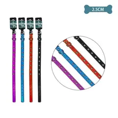GENERICO - Collar PU con tachuelas Color Aleatorio 2.5cm 12pcs
