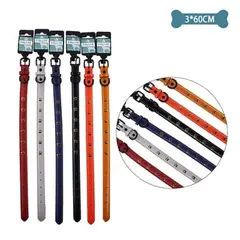 GENERICO - Collar PU con diseño huella dorado Color Aleatorio 3x60cm 12pcs