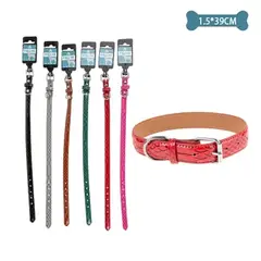 GENERICO - Collar PU con estampado de serpiente Color Aleatorio 1.5cm x39cm 12pcs