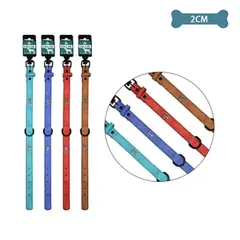 GENERICO - Collar PU con tachuelas de hueso Color Aleatorio 2.0cm 12pcs