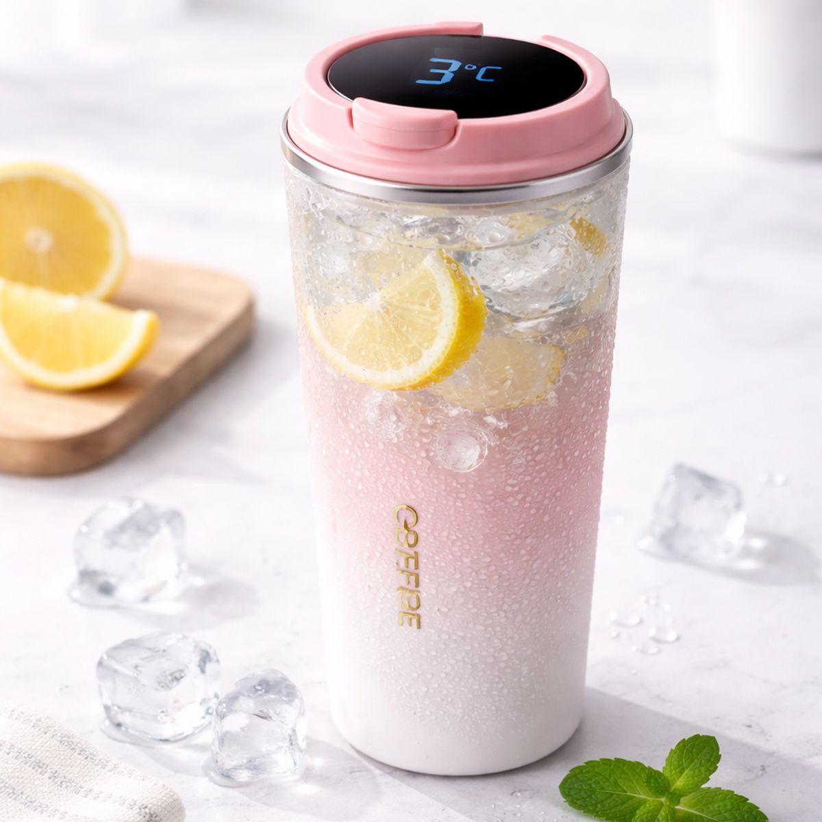 MOVI - Vaso Térmico Inteligente LED 470ml Acero Inoxidable