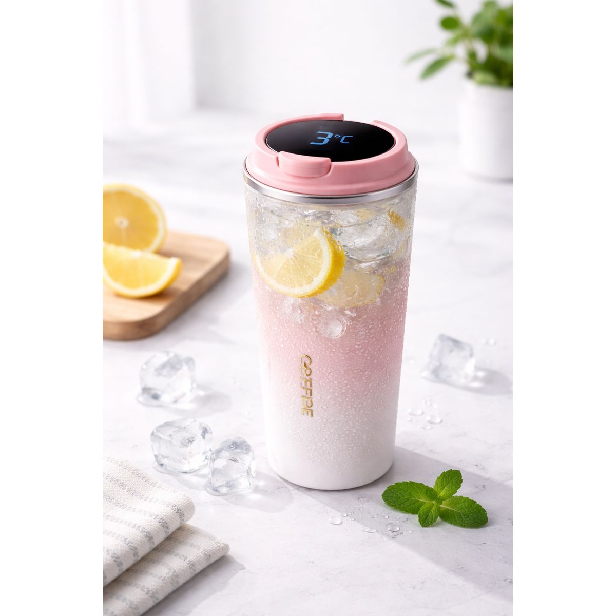 MOVI - Vaso Térmico Inteligente LED 470ml Acero Inoxidable