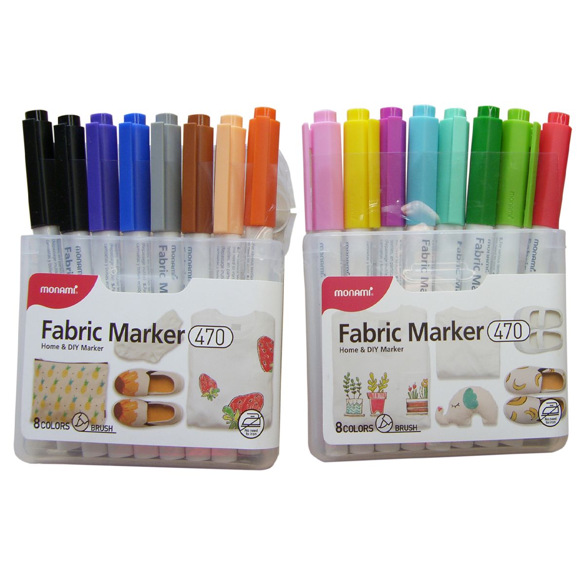 MONAMI - 16 Marcadores Textiles Permanentes