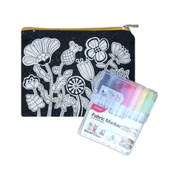 EMPORIO CURANIPE - Kit para pintar Estuche Folk 16 Marcadores Tela