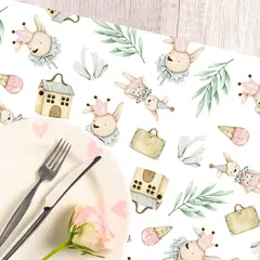 LAFANTINA - INDIVIDUALES DE PAPEL REUTILIZABLES FIESTA ROSA